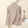 Women's Fashion Solid Colour Long Sleeve Fleece Thickened Top