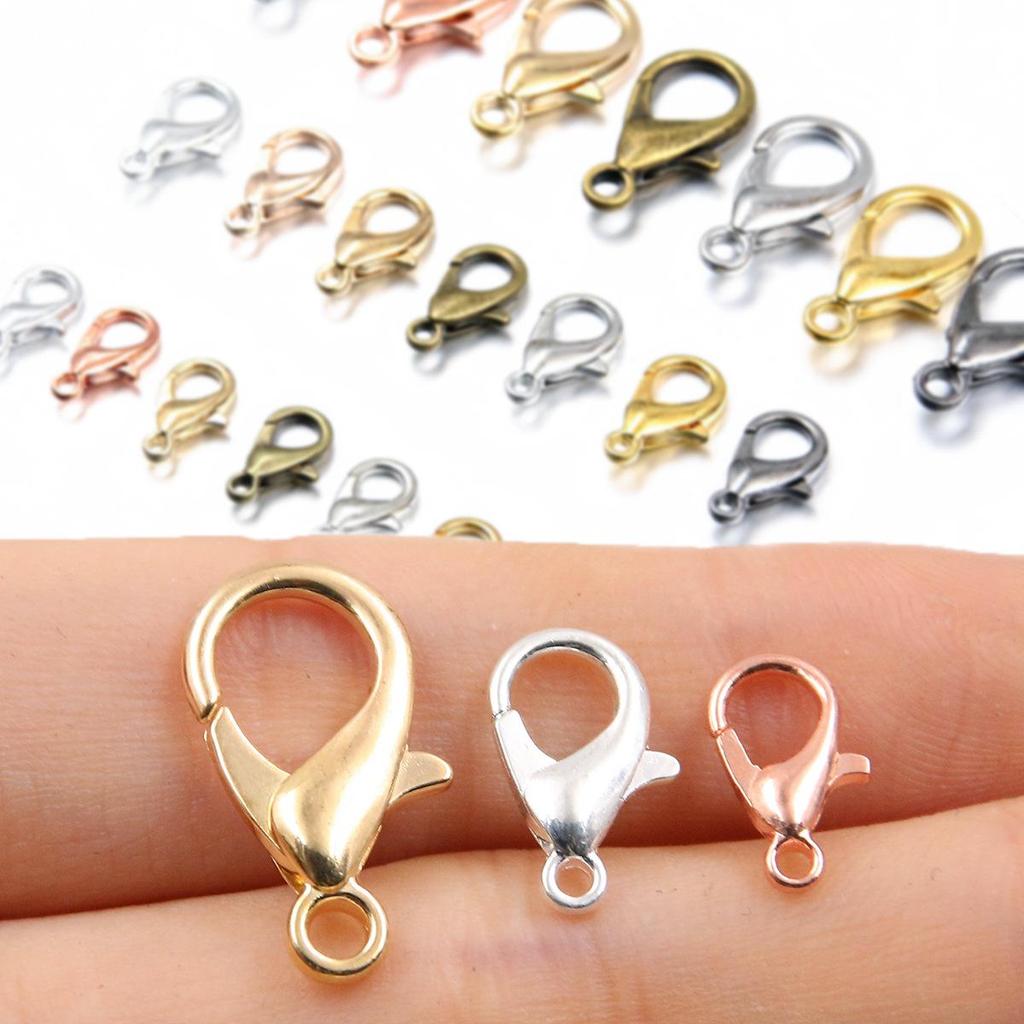 Multi-Color Lobster Clasps: 3 Styles - Premium Alloy for DIY Necklaces, Bracelets & Keychains