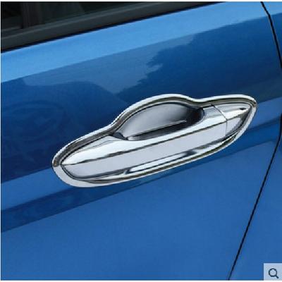For VW Touran 2016 2017 2018    New Chrome Car Door Handle Cover Cup Bowl Decor Trim Styling