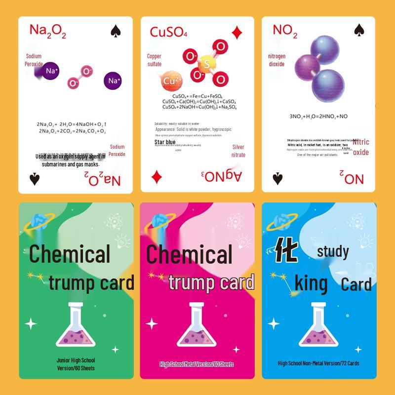 Chemistry Periodic Table Playing Cards for Middle and High School Students - Educational Ace Game