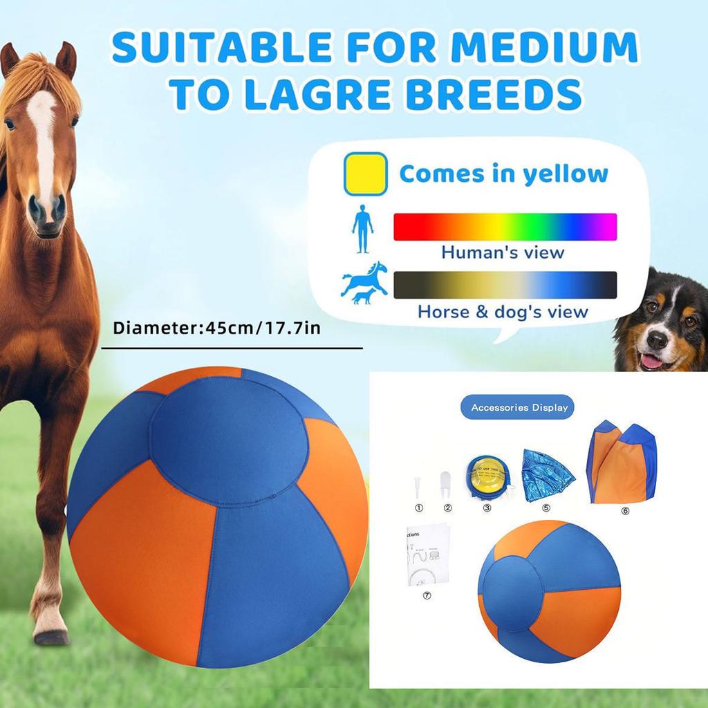Herding Ball for Dogs with Protective Cover & Pump Interactive Dog Toy To Keep Them Busy Outdoor Training & Backyard Play