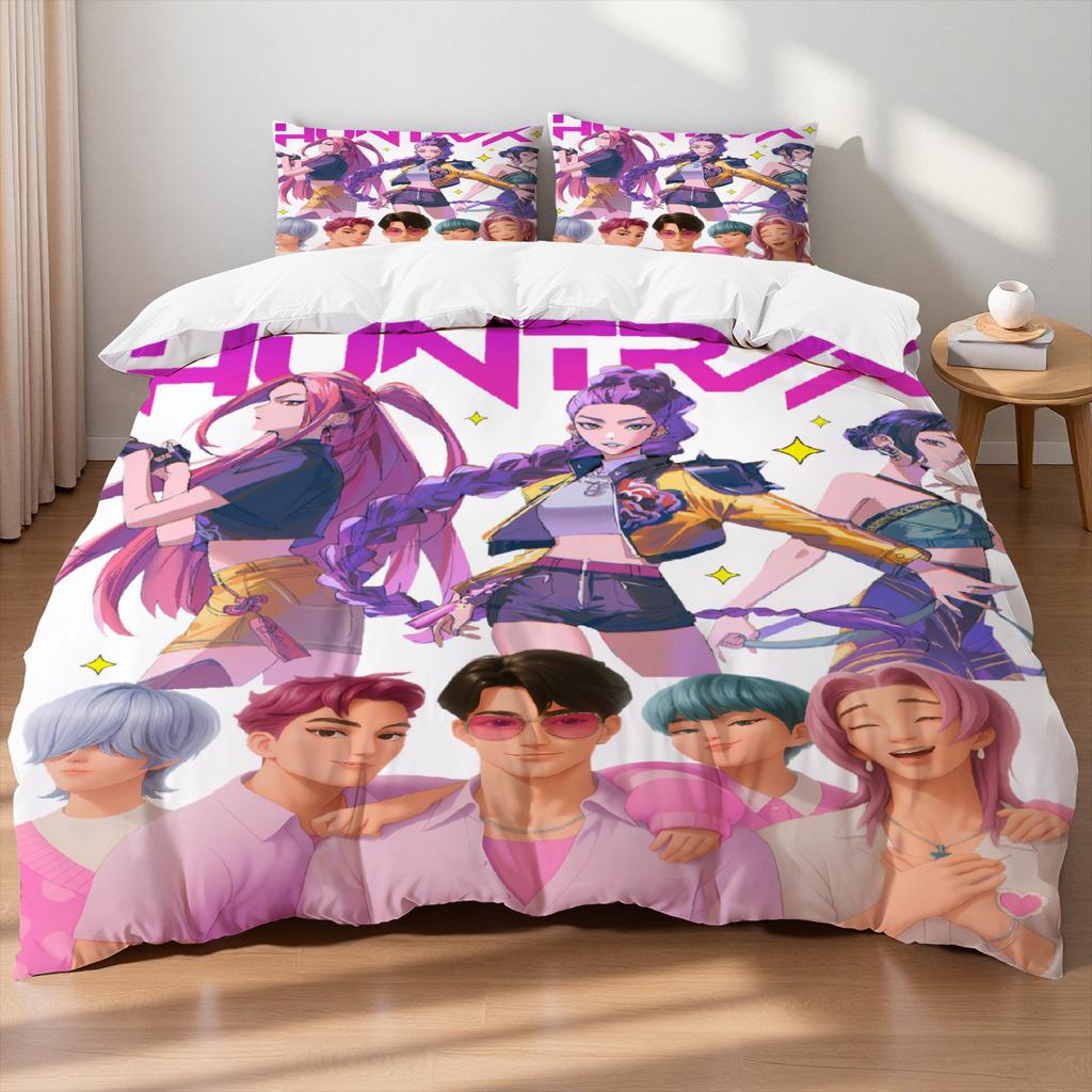 Rumi Lovci Démonů K-pop Dívky Kluci Skupina Tištěný Bez výplně Povlak na Peřinu Více Velikostí Ložnice Kolej Dovolená Dekorace Lůžkovin