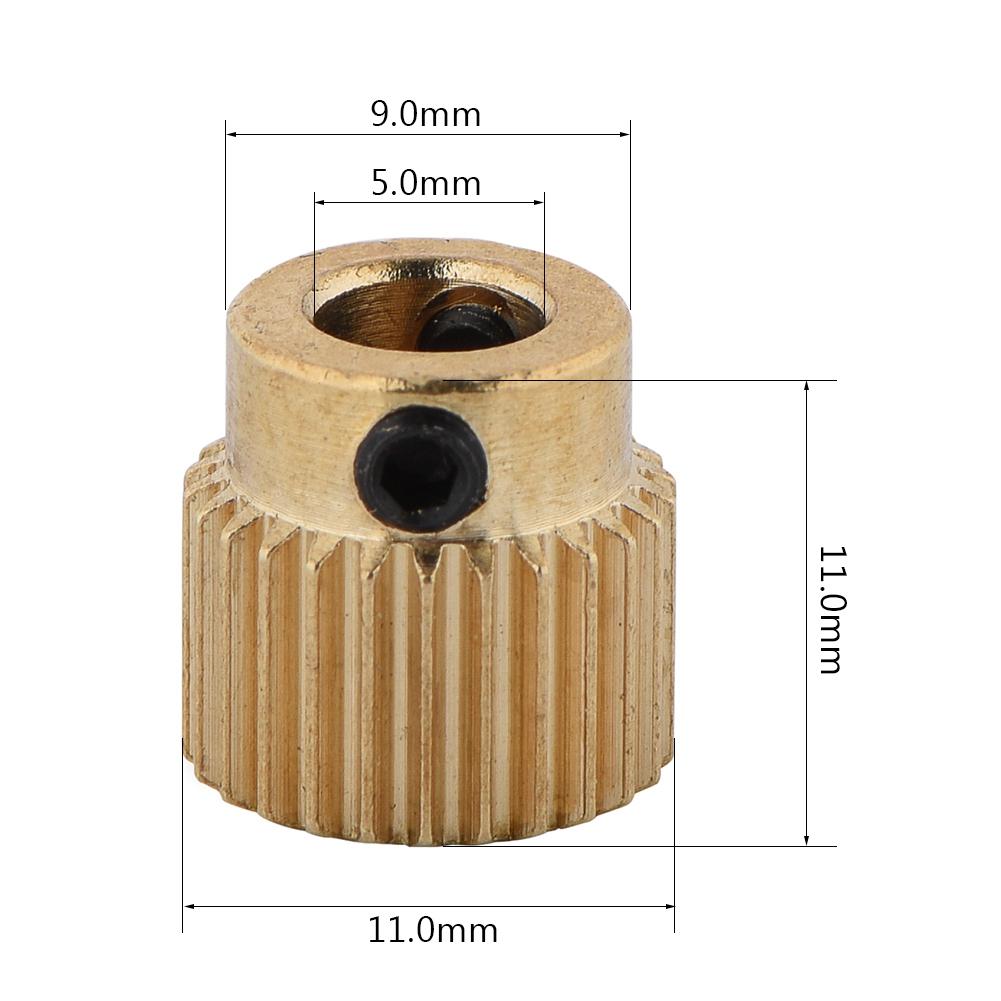 10pcs 3D Printer Accessories High Quality Brass Drive Gear for MK7 MK8 Extruder 26 Teeth