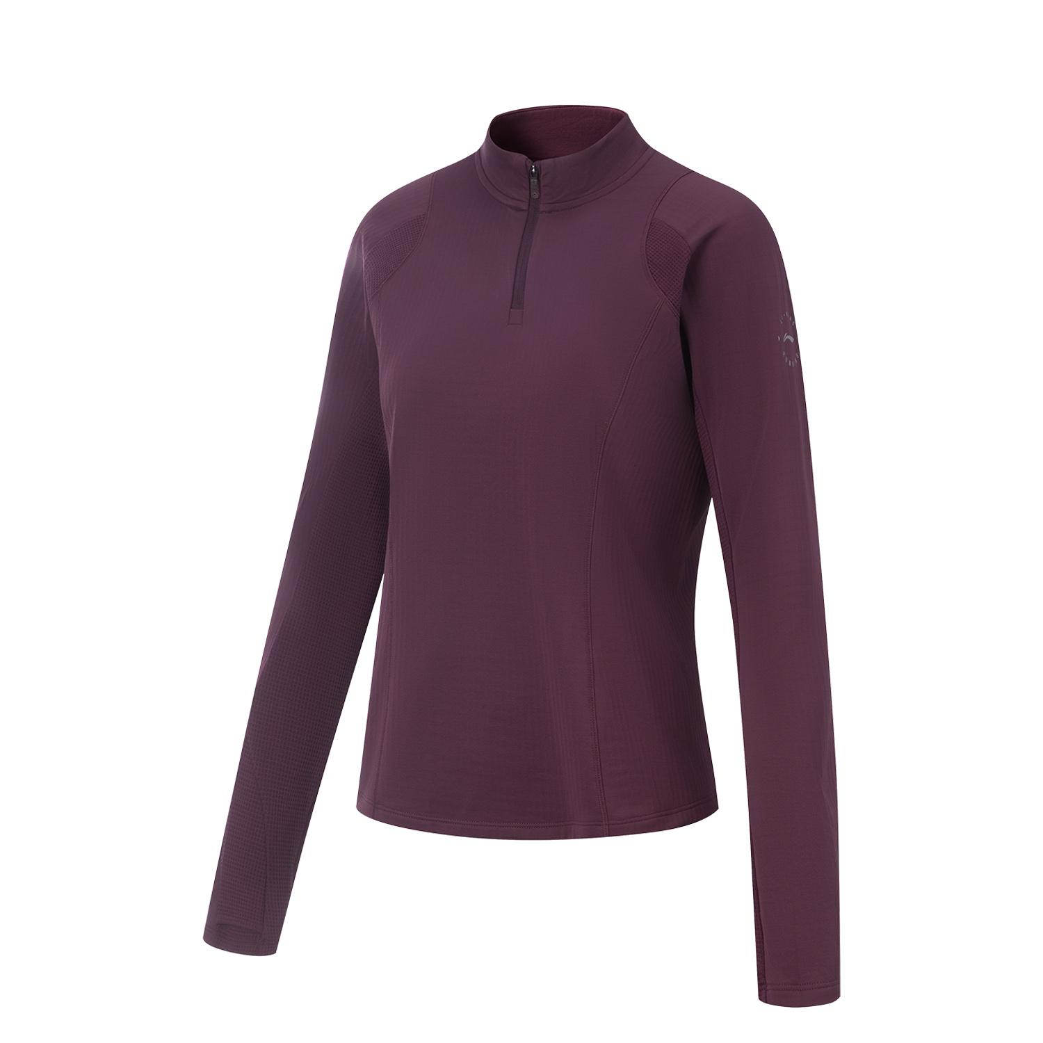 

Li-Ning Антибактериальная футболка с логотипом и воротником-стойкой Женские топы Фиолетовый ATLV226-6 XL