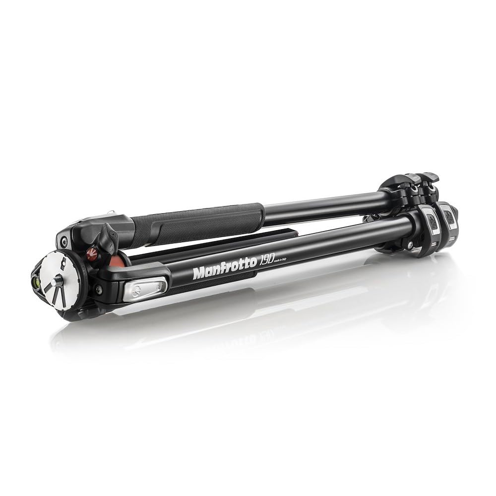 Manfrotto 190 Pro Aluminum Made in Maximum Load Capacity 15 kg Fully Extended Height 160 cm Quick Quick Power Easy Center and Easy Operation Tripod,