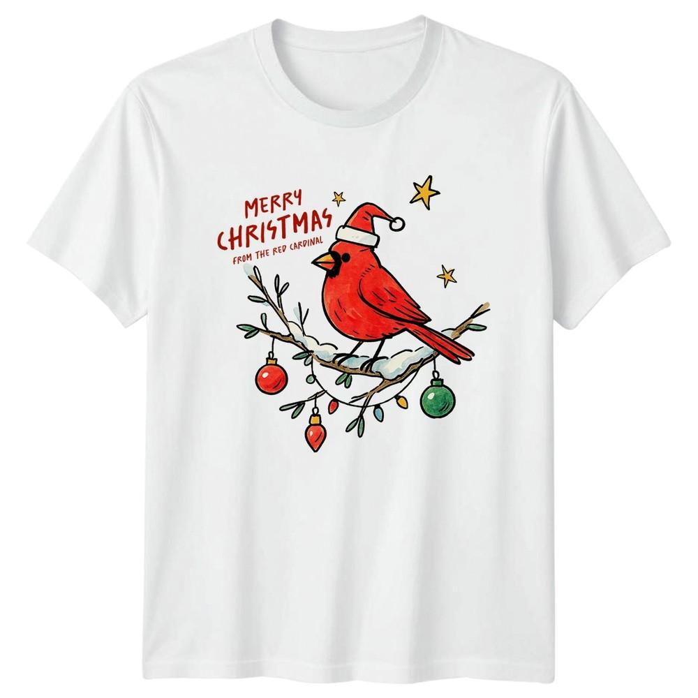 Merry Christmas From The Red Cardinal Christmas Holidays Bird Unisexs TShirt Unisex S