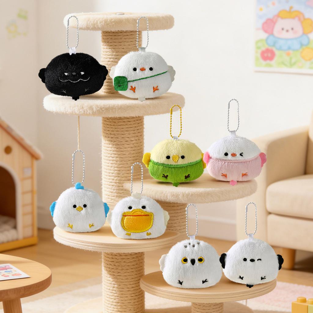 Cute Little Animal Plush Toy Keychain Student Schoolbag Hanger Backpack Hanger Doll Decoration Birthday Gift