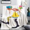 1PC Pippi Longstocking Print Flannel Blanket, High Quality Comfortable for All Seasons, Home Decor, Warmth and Comfort, Perfect for Christmas Gifts115