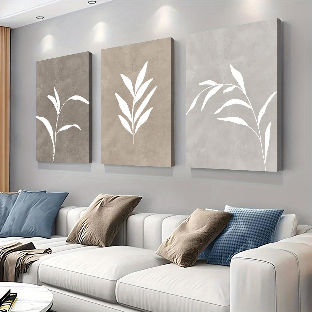 3-piece modern minimalist abstract plant canvas painting Nordic style home living room bedroom wall decoration painting frameles