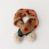 Jacquard Pattern Kids Winter Neckerchief Pompon Baby Girls Scarf Toddlers Warm Scarf  Outdoor Use