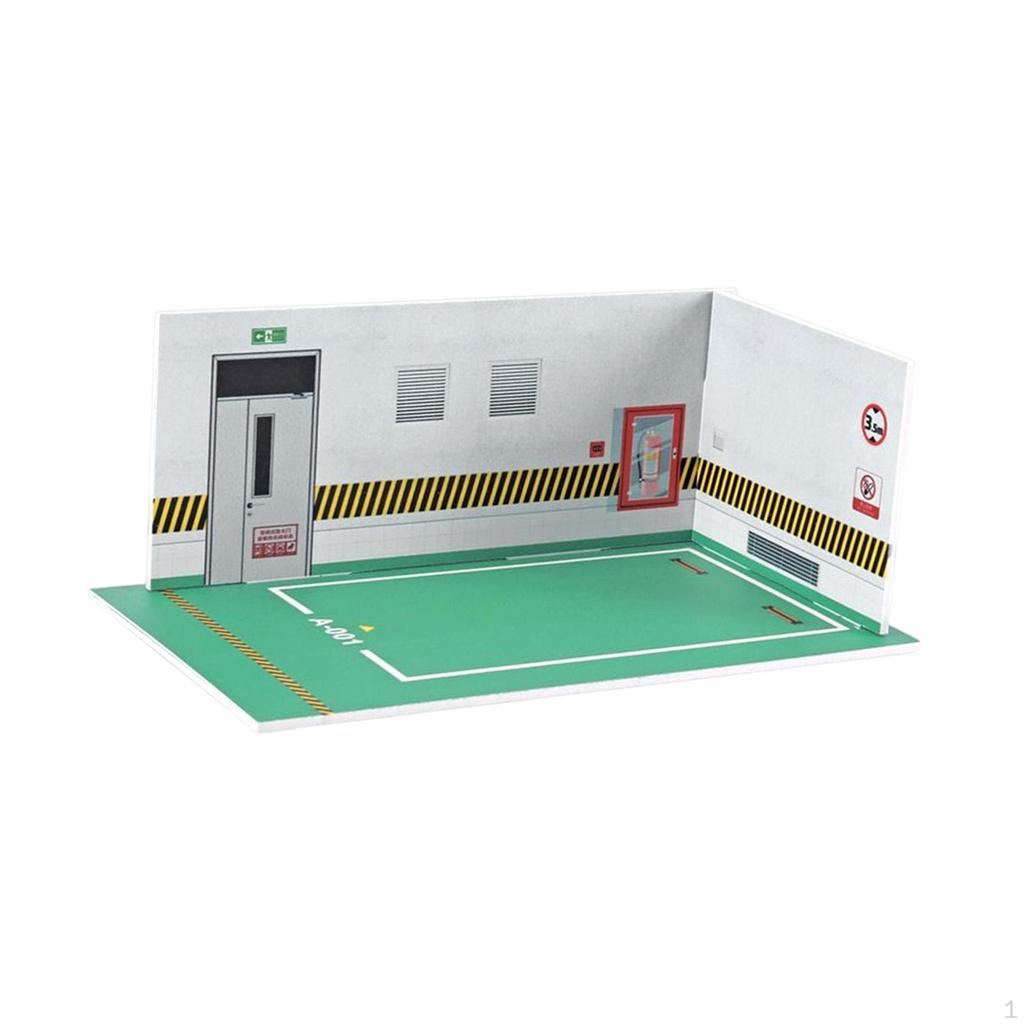 1/24 Parking Lot Display Case Model Car Garage Storage Box Stand for Alloy