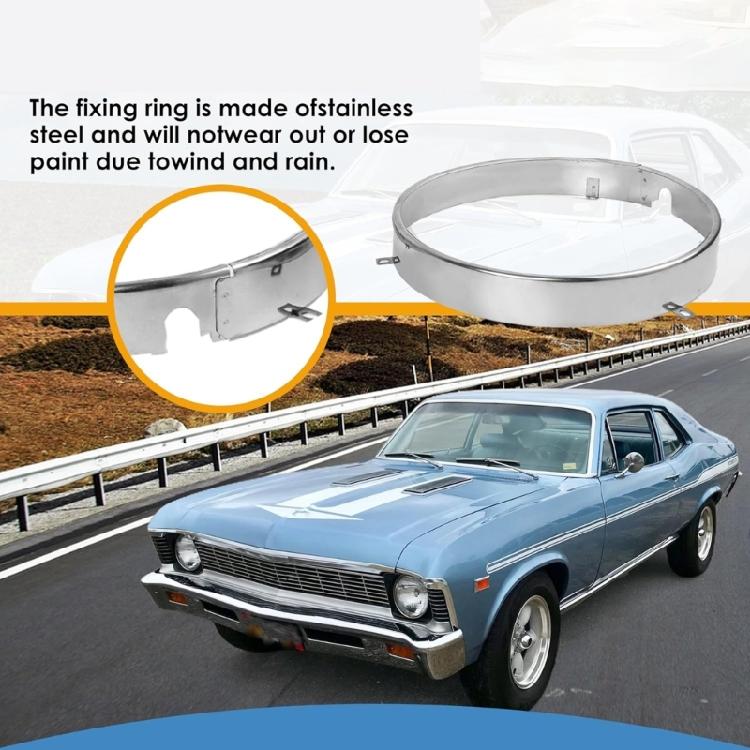 Stainless Steel Headlamp Mounting Bucket And Rings Combination Fixing Set Enhance Vehicle Front Lighting Systems 28pcs