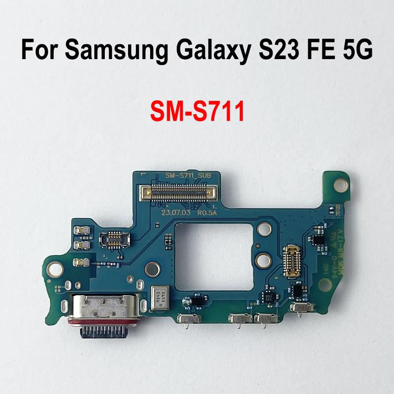 

USB Charge Port Jack Dock Connector Charging Board Flex Cable For Samsung Galaxy S23 FE 5G / SM-S711 S711B Charging Board