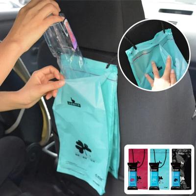 50pcs Disposable Trash Bag Car Home Kitchen Self-adhesive Waste Storager Car Seat Back Hanging Garbage Bin Waterproof