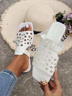 2024 nuevas zapatillas de verano para mujer, zapatillas de punta abierta de moda con tacón bajo, chanclas casuales y cómodas de verano para mujer
