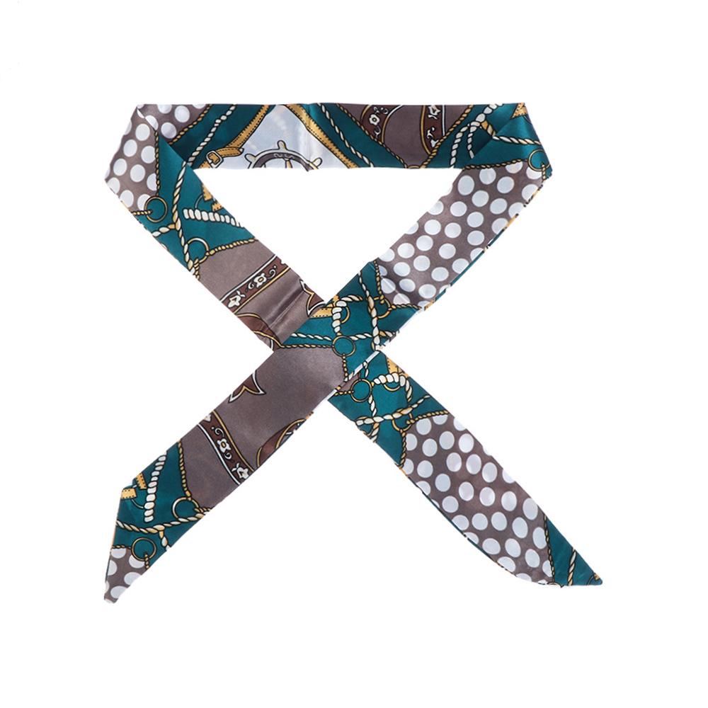 Ladies Small Silk Scarf Bag Handle Ribbon Neck Scarf Hairband Decor Accessories