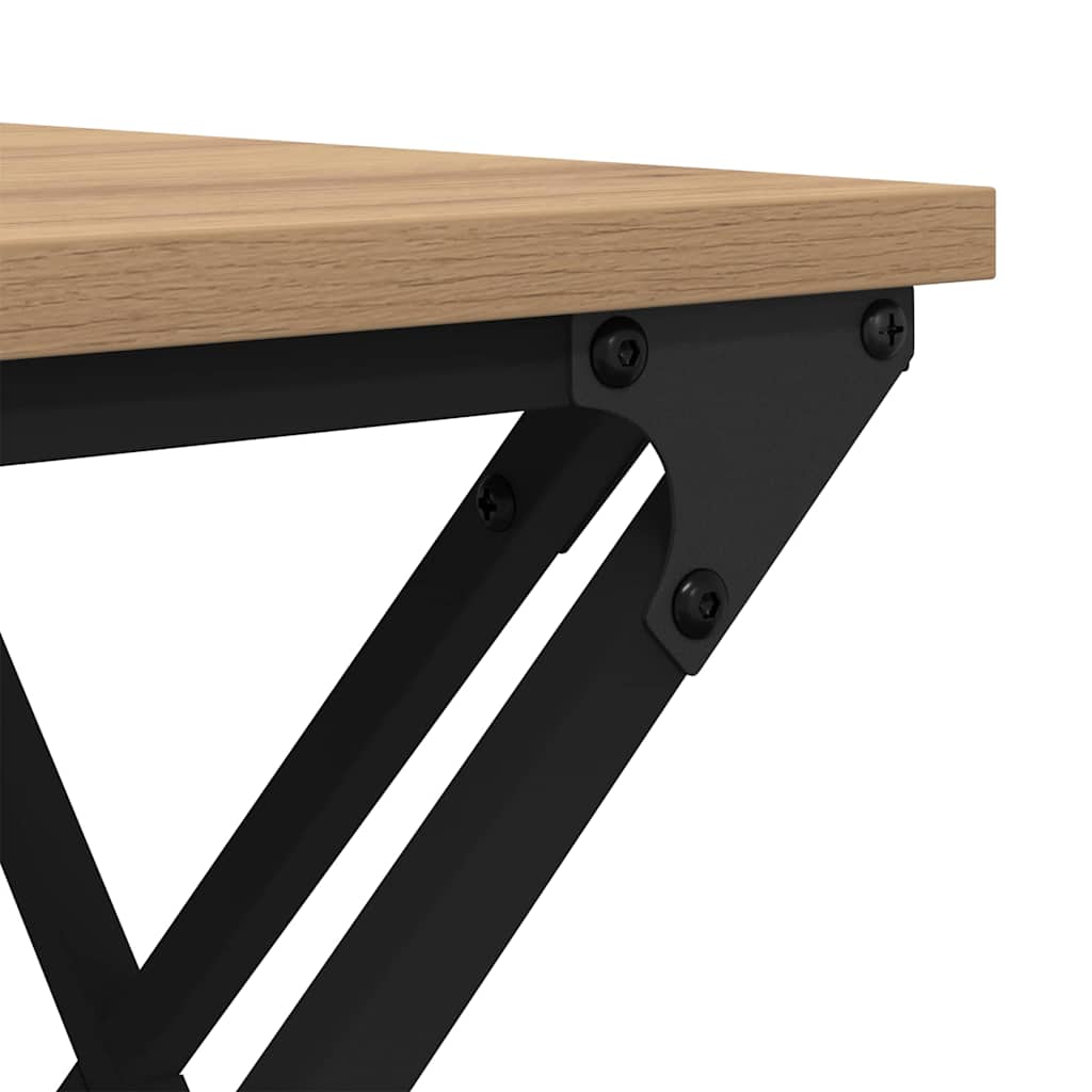 Artisan Oak Coffee Table 100 X 49 X 40 Cm Wood Based Material