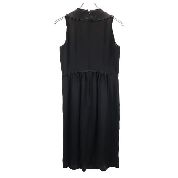 VIVIENNE TAM silk No sleeve one piece 1 Black series Back zip Women Used