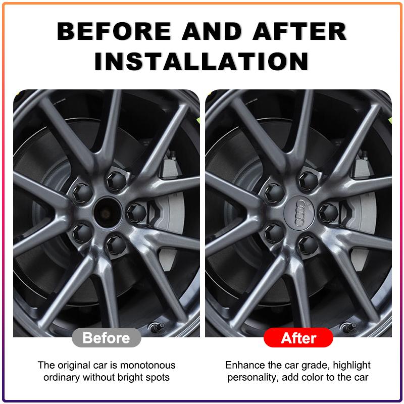 For Audi  A5 60/61/68/69mm Badge Car Wheel Center Hub Cap Covers Auto Rim Cover For Audi A8 A5 A6 C5 C6 C7 A7 A1 A3 A4 B5 B6 B7 Q3 Q5 Q7 TT