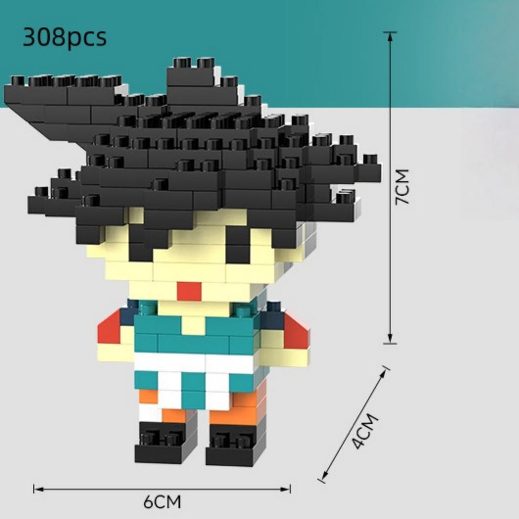 6cm high particle building blocks assembly toys mini desktop ornaments room decoration Halloween Christmas anime cartoon kawaii
