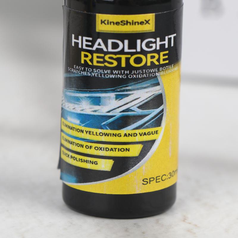 All in One Car Headlight Polishing Kit Scratch Repair Liquid Restores Shine Reduces Glare Perfect for Night Road Trips