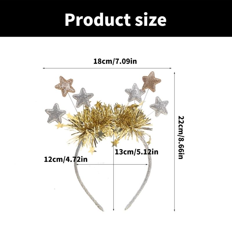 Weihnachtsstirnband Partykostüm Blingbling Party Karaoke Punk Foto-Requisiten Party Blingbling Haarreif Nachtclub