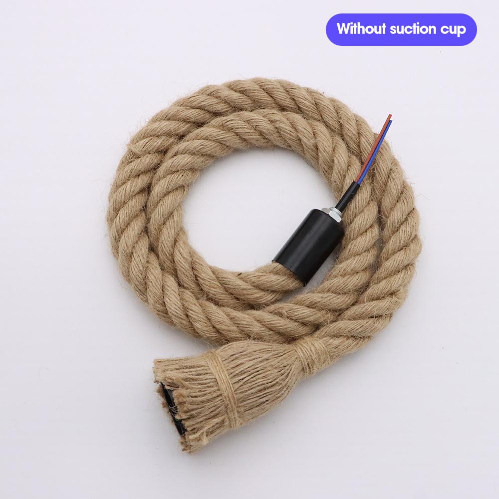 

E27 светодиодные подвесные светильники, винтажный декор из пеньковой веревки, подвесной светильник, креативный ретро, ​​1 м, 2 м, 3 м, промышленная лампа AC90-260 В, двойной одинарный 0.5M