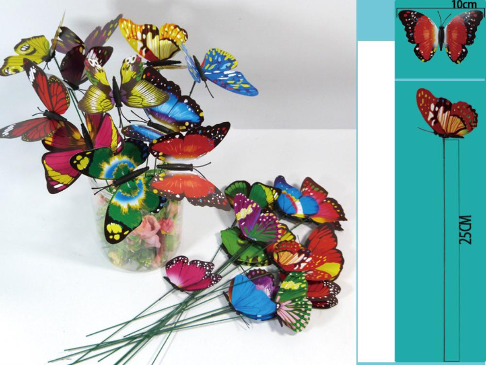 50/100Pcs Colorful Simulation Butterfly Flowerpot Decoration Gardening Ornament Plant Home Decor