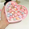 36pcs Kids Cute Rings Resin Cartoon Jewelry Flower Shape Adjustable Ring Set Creative Accessories Girl Gifts