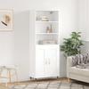 Vidaxl Vitrin, Beyaz, 69,5X34X180 Cm, Ahşap Bazlı Malzeme