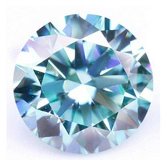 Round Multicolor Moissanite Stones: Red, Yellow, Blue, Green & Paraiba Colors
