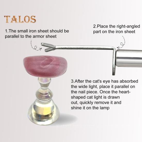 Set Magnet Inimă Instrument Nail Art cu Ghid în Formă de Y pentru Manichiură DIY Batoane Magnetice Profesionale pentru Modele în Formă de Inimă