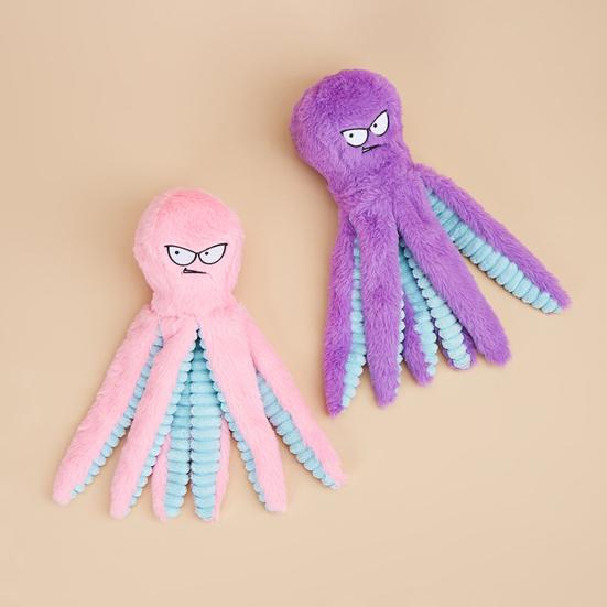 Dog Plush Octopus Toy Interactive Chew Toy Bite Resistant Sound Puppy Squeaky Octopus Rattle Pet Supplies
