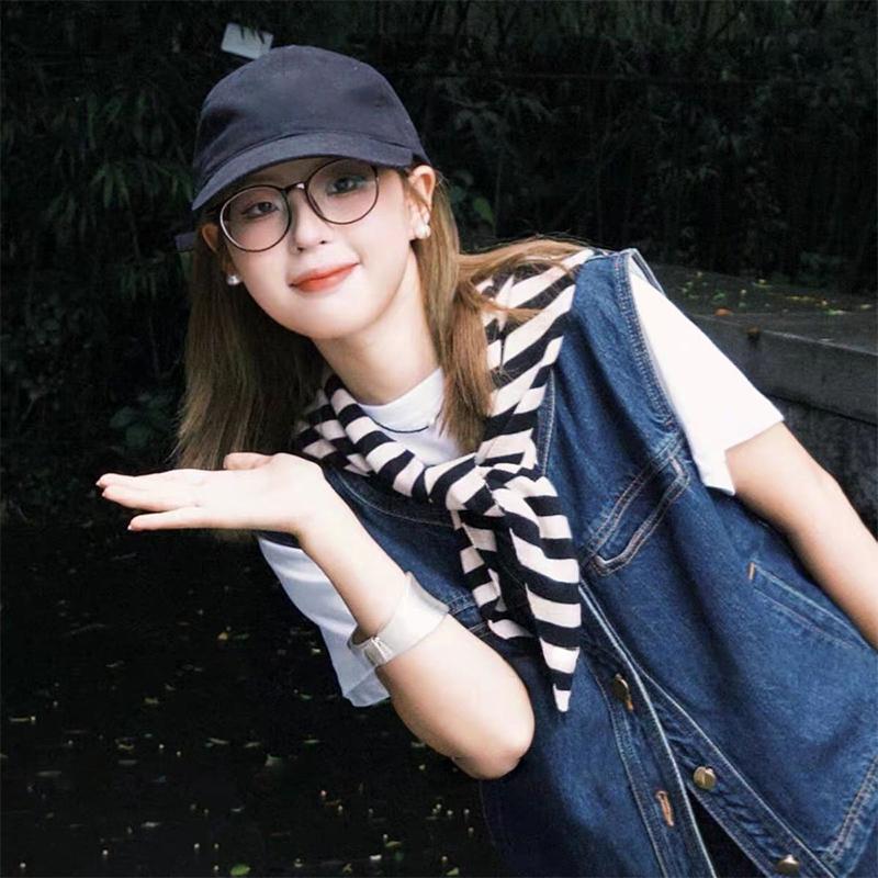 Autumn And Winter Warm Knitted Striped Headscarf Women'S Neck Protection Triangle Scarf