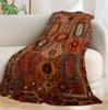 Coperta Morbida e Calda in Flanella con Stampa Geometrica Boemia, Coperta da Divano per Tutte le Stagioni per Campeggio, Viaggio, Ufficio, Decorazione per la Casa, Colori Misti Vivaci
