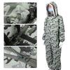 Double One Piece Bee Suit Beekeeping Protective Clothes with Gloves for Beekeeper(1 Pair XL Gloves XL Bee Suit )