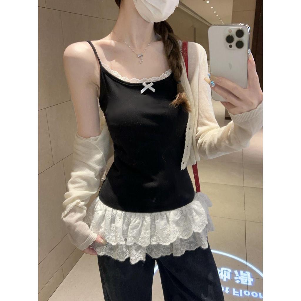 Bílé krajkové tílko pro ženy - Jarní/letní vrstva