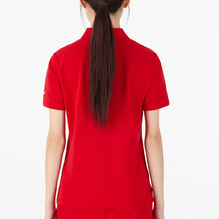 Under Armour Casual Sports Breathable Solid Short Sleeve Polo Shirt Women Tops Red 21500543-600