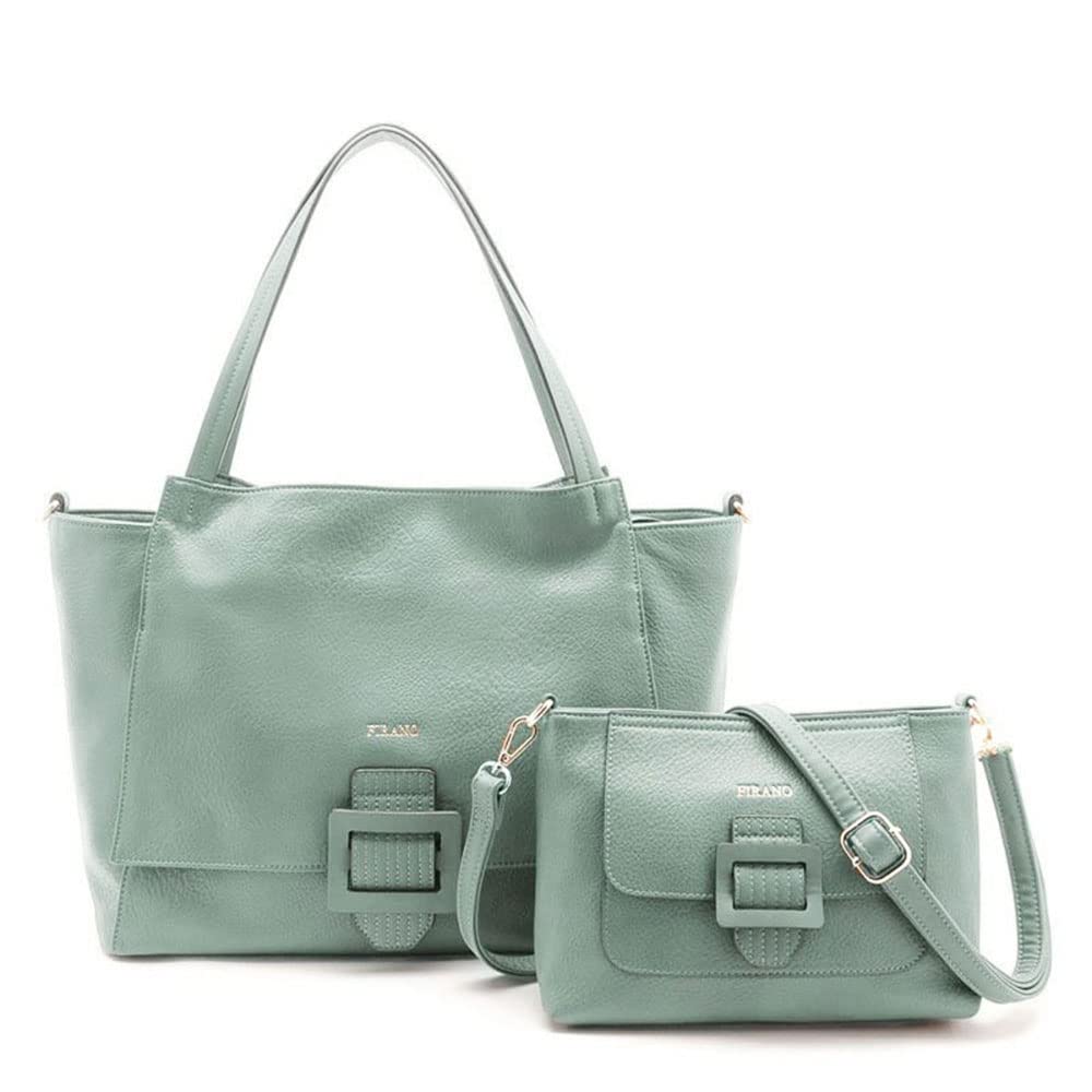 

Tote bag shoulder bag set with buckle FIRANO 402398 Light green [FIRANO] & Women s