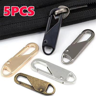 5Pcs Detachable Zipper Head Universal Zipper Puller Instant Zipper Repair Kits For Zipper Slider DIY Sewing Craft Sewing Kits Zippers