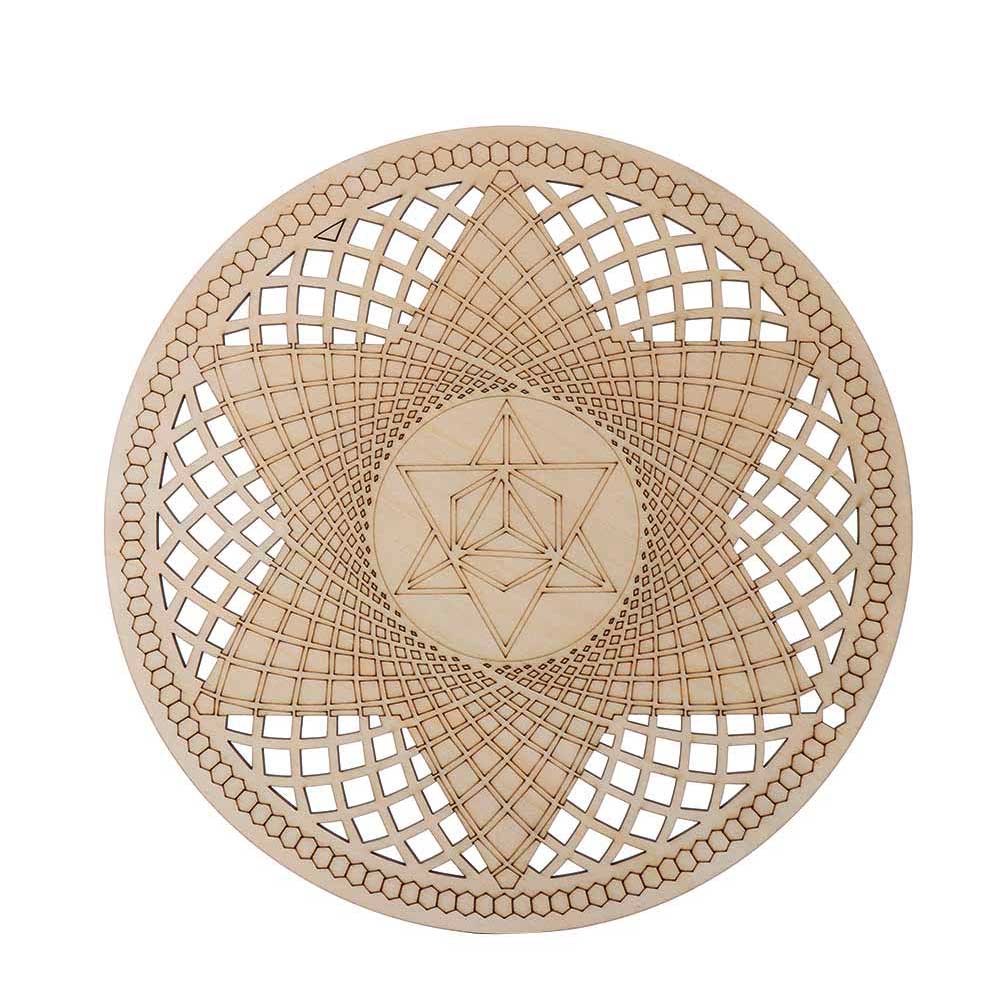 14cm Wooden Wall Sign Flower of Life Shape Coaster Laser Cut Wood Wall Art DIY Crafts Making Geometry Ornament Home Decoration