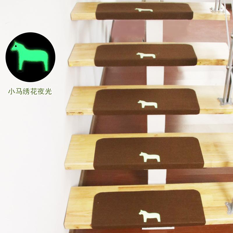 High Quality Luminous Soft Stair Stepping Mat Variety Pattern Self-adhesive Non-slip Water Absorption Stair Carpet Mat