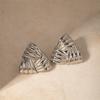 Vintage Metal Hollow Big Love Heart Stud Earrings for Women Classic Gold Irregular Textured Earrings Jewelry Gift