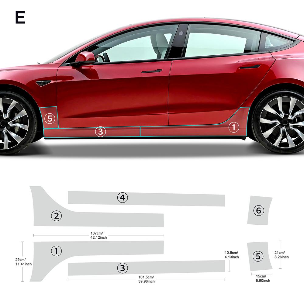 TPU Protective Rear Bar Film For Tesla Model 3 Highland 2024 Model Y - 2024 Extended Door Bumper Lamp Invisible Car PPF