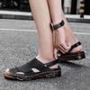Summer Cowhide Closed Toe Men's Sandals Hollow Leather Sandals Men's Fashionable Leather Driving Soft Bottom Non-Slip Beach Shoes