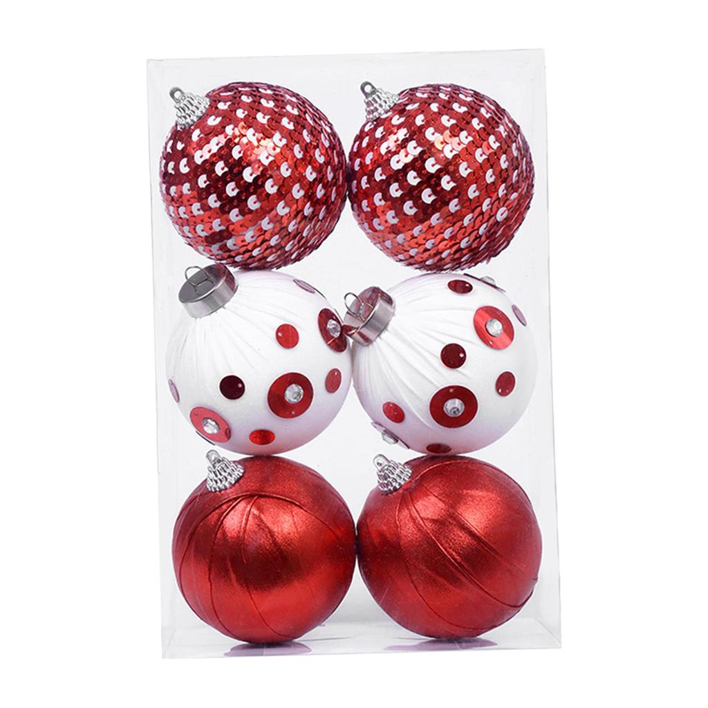 6Pcs Christmas Ball Ornaments Christmas Ornaments Christmas Decor Thoughtful Gift Hanging Ornaments for Anniversaries Holiday
