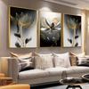 3 Pezzi Pittura Floreale Moderna di Lusso Senza Cornice Arte Murale Poster su Tela Arte per Soggiorno Decorazione Casa Stampa su Tela Estetica