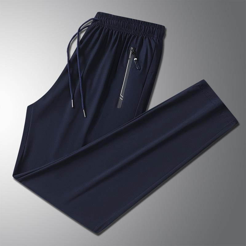Quick-Dry Ice Silk Summer Casual Pants - Versatile & Trendy Sportswear