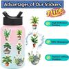 Cute Green Plant Stickers Cartoon DIY Decoration for Kids Fridge Notebook Bike Phone Suitcase Aesthetic Fun Craft Sticker