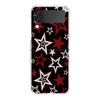 Phone Cover For Samsung Galaxy Z Flip 7 6 5 4 Case Transparent For Samsung Z Flip 3 Hard PC Bag Silver Five-Pointed Star Pattern